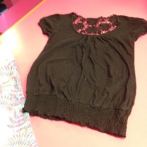 COPY - Black Floral Back Top